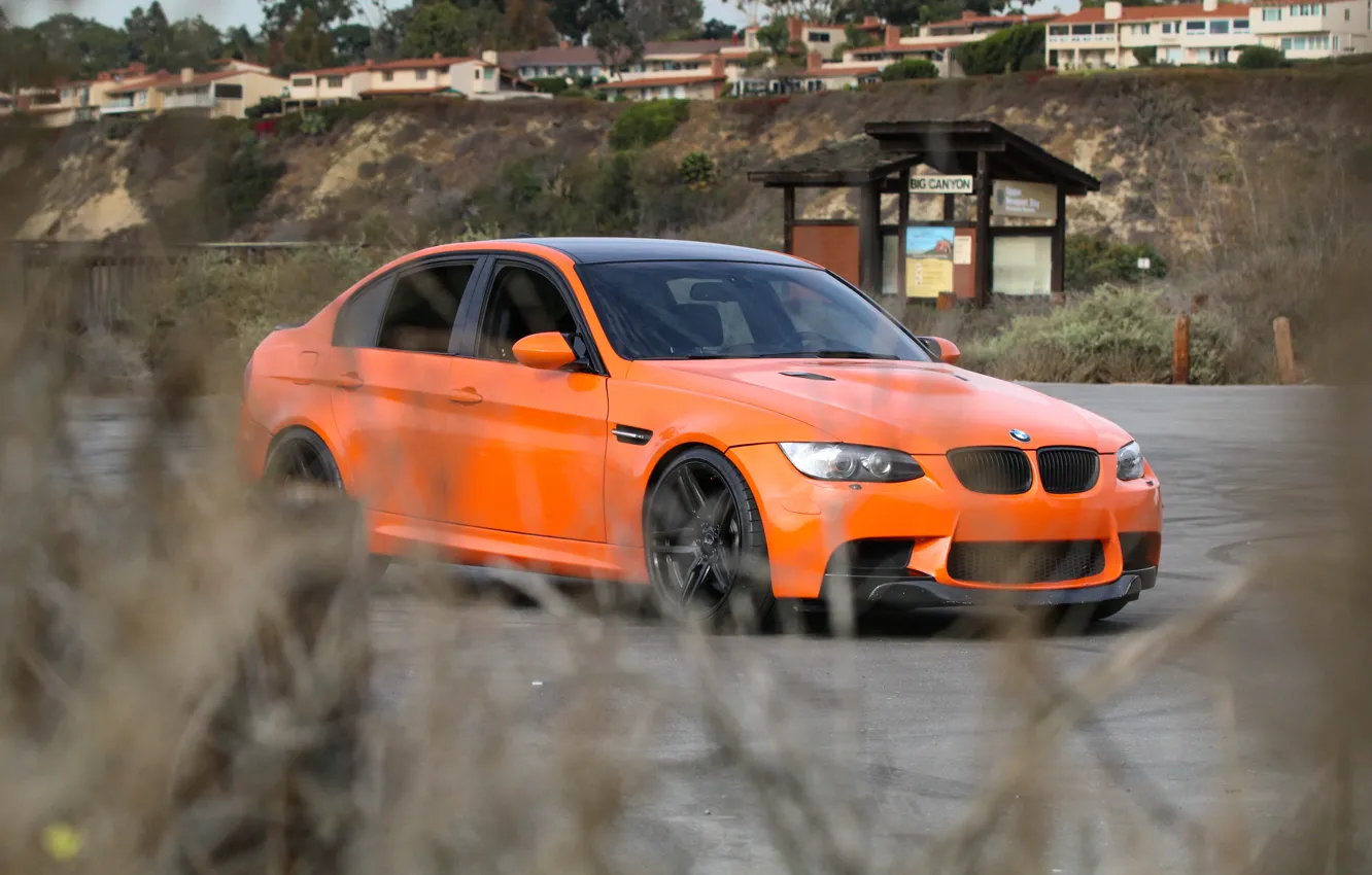 Фото обои BMW, City, E90, M3, Lime Rock