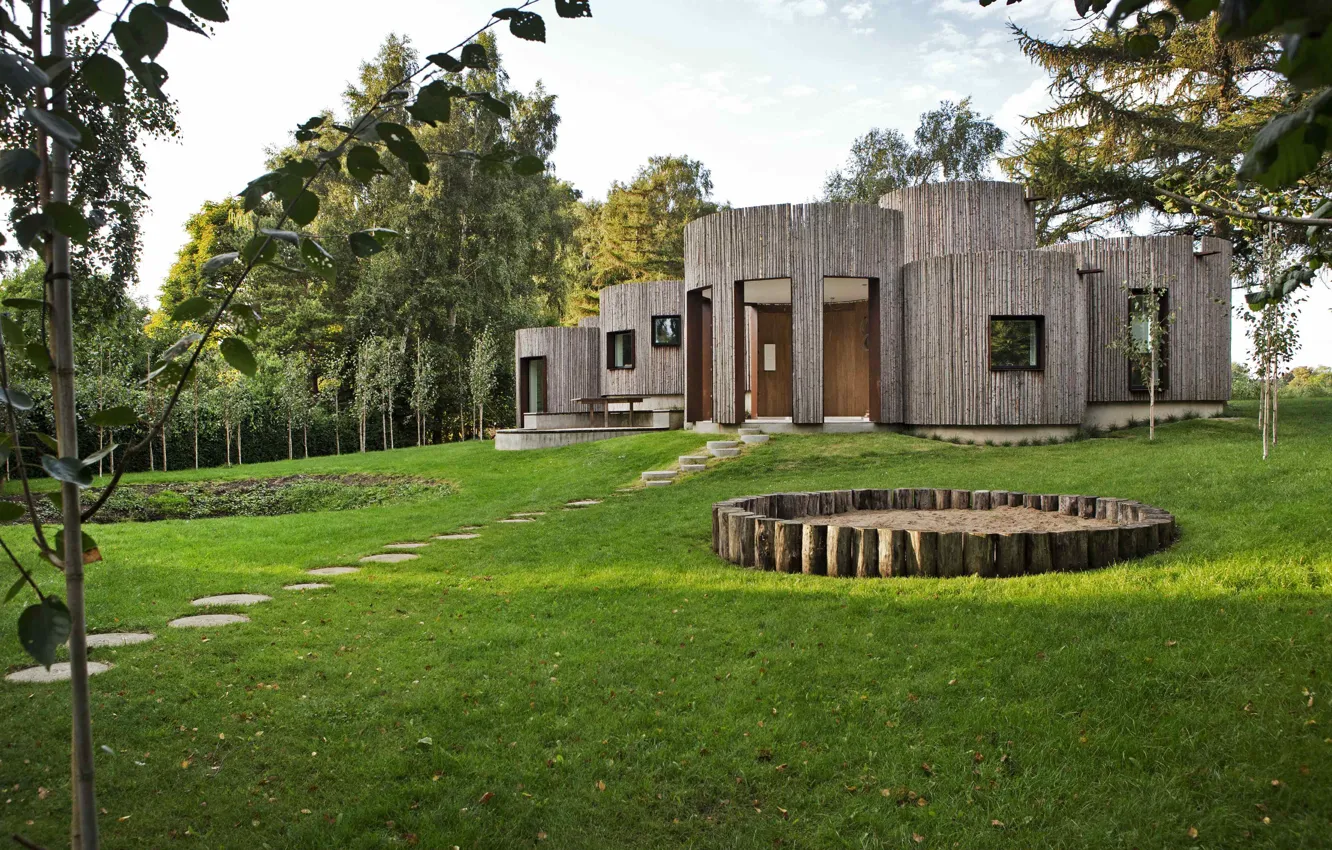 Фото обои дом, вилла, архитектура, постройка, by Jan Henrik Jansen, Birkedal House