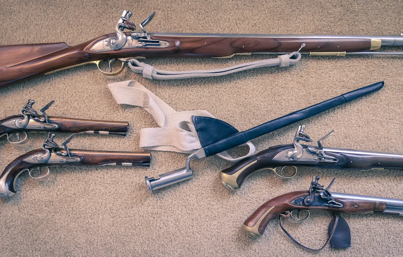 Фото обои оружие, пистолеты, старинное, штык