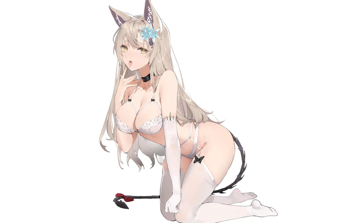 Фото обои girl, hot, sexy, bra, panties, pussy, boobs, anime