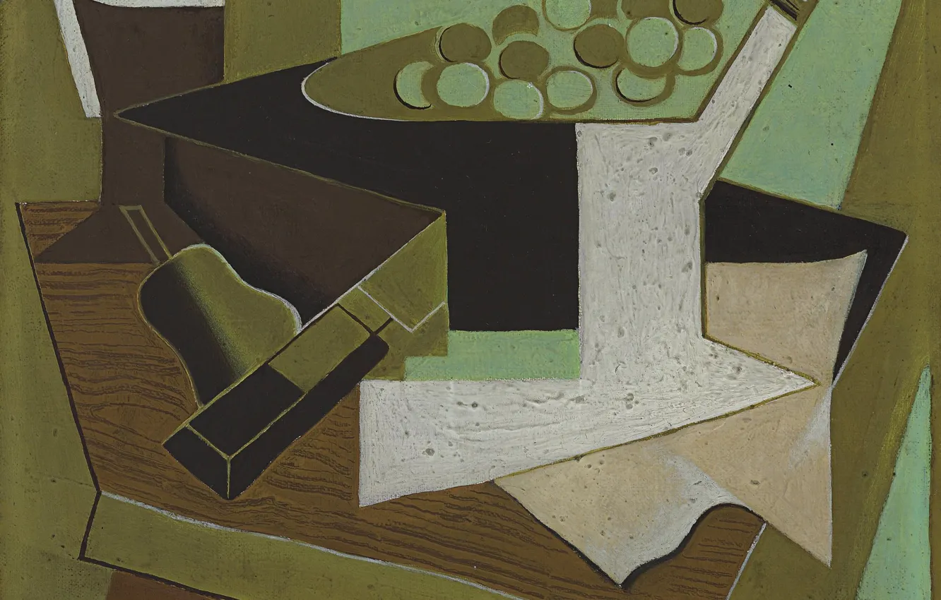 Фото обои 1920, Juan Gris, Кисть винограда и груша