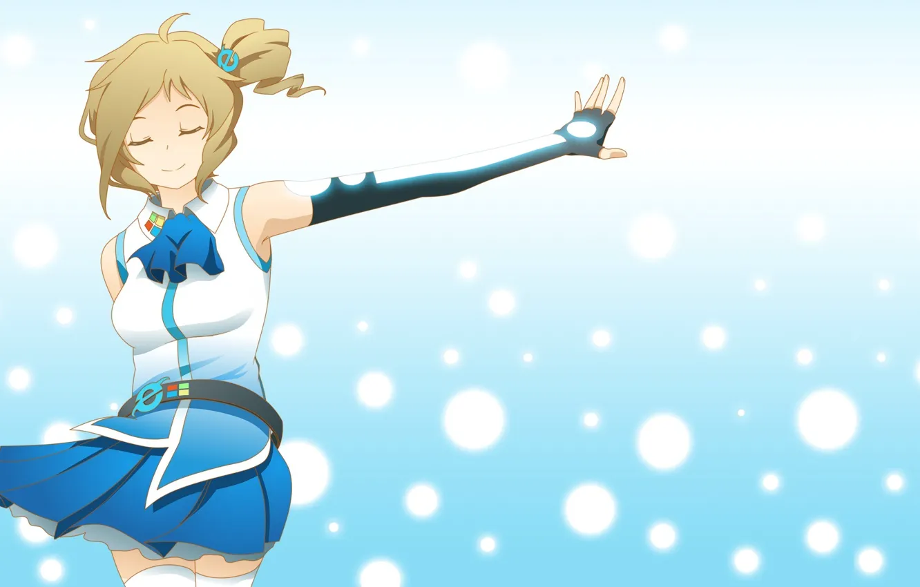 Фото обои anime, artifacts microsoft skirt thighhighs, explorer jpeg, inori blonde, gloves internet, hair elbow, Aizawa