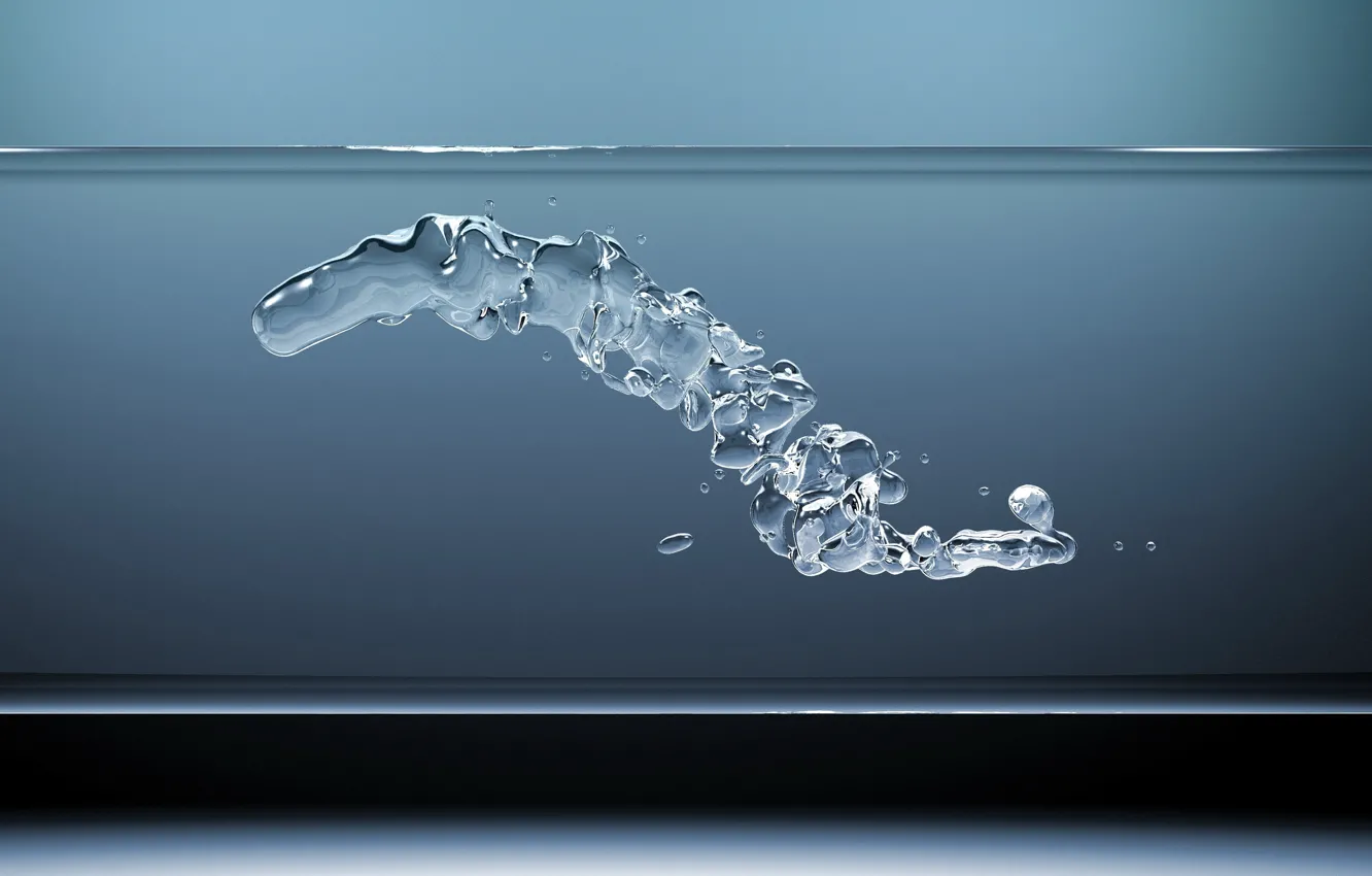 Фото обои Вода, Аквариум, Пузырьки