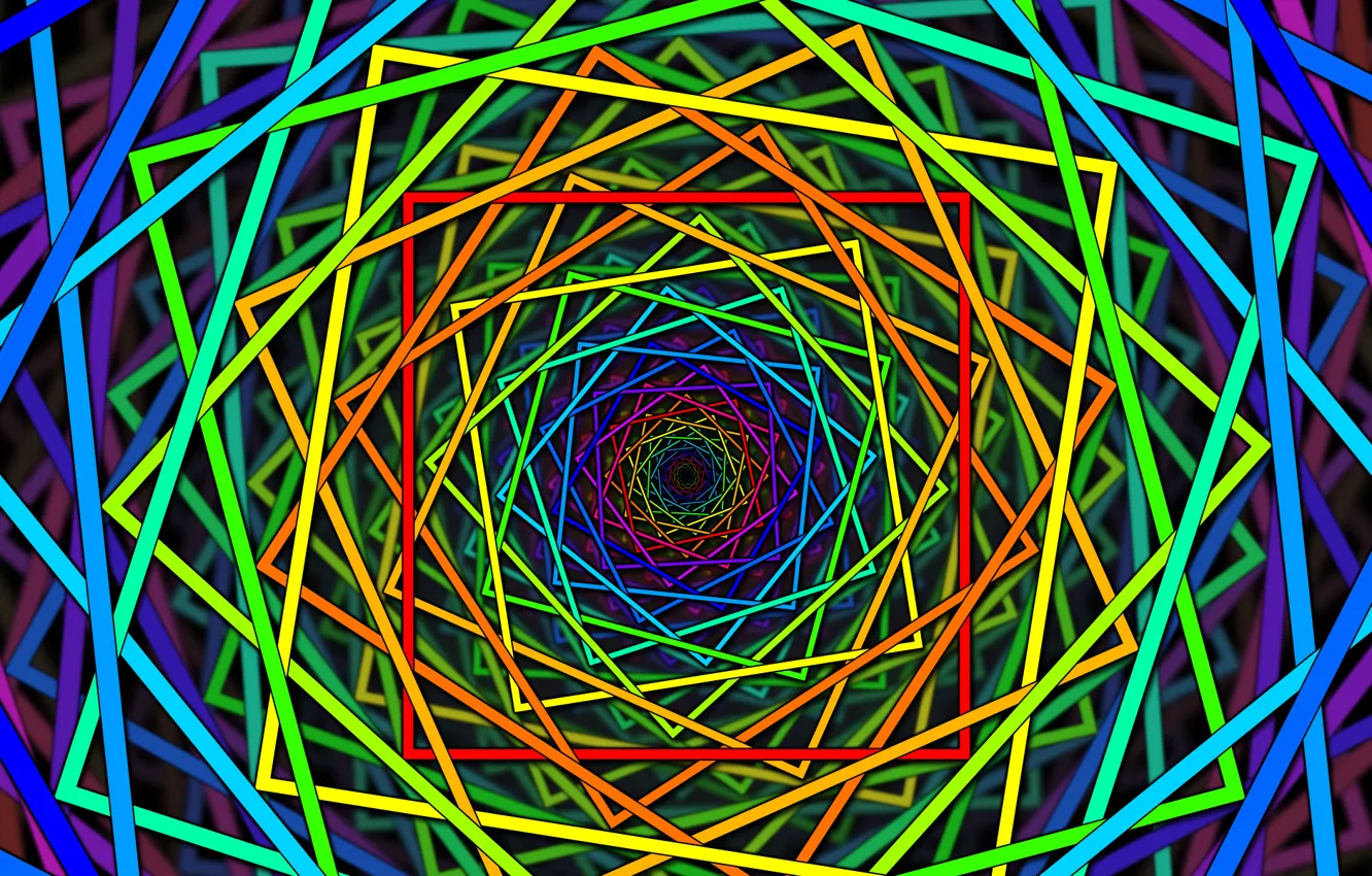 Фото обои цвет, спираль, линия, квадрат, размеры, сторона
