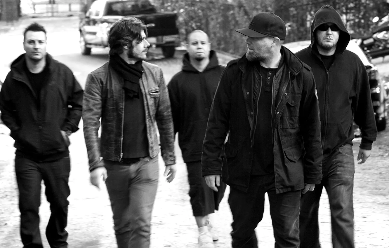Фото обои рэпкор, ню-метал, Limp Bizkit, Фред Дерст, Джон Отто, Сэм Риверс, Уэс Борланд, Диджей Литал