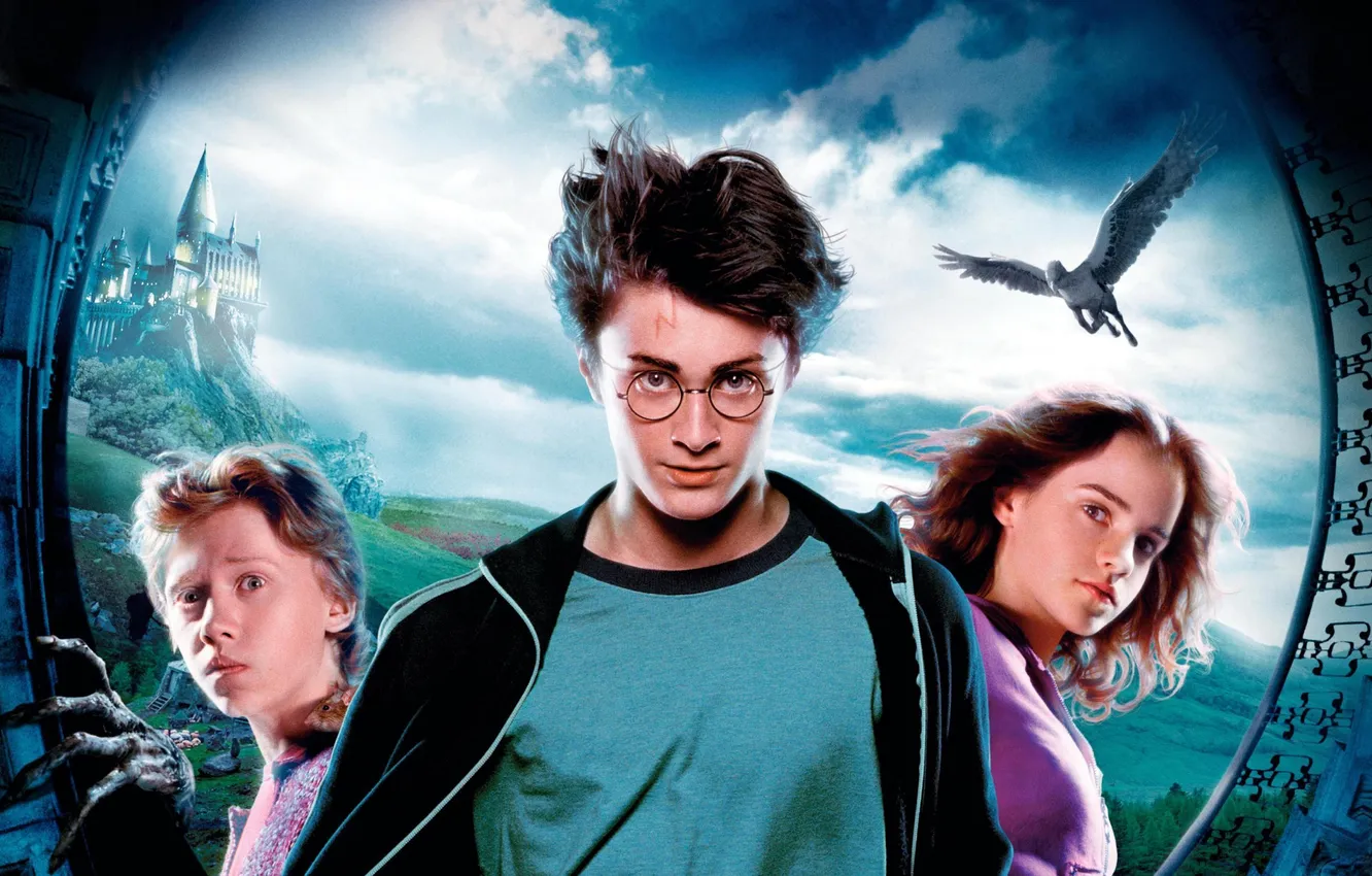 Фото обои Emma Watson, Hermione Granger, Daniel Radcliffe, Rupert Grint, Рон Уизли, Гермиона Грейнджер, Ron Weasley, Гарри …