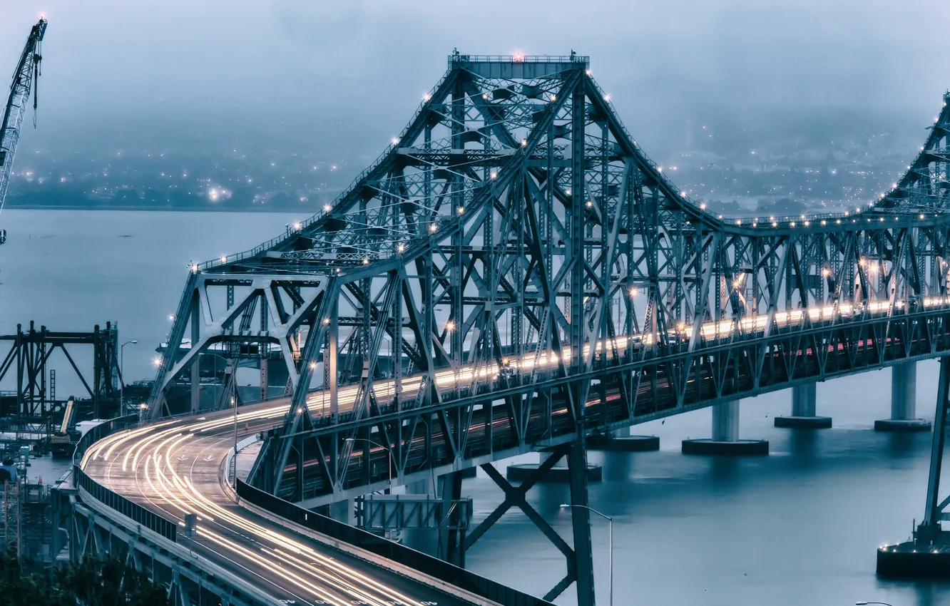 Фото обои мост, Калифорния, Сан-Франциско, California, San Francisco, Bay Bridge