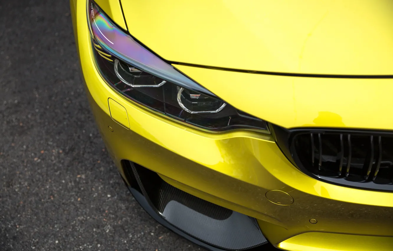 Фото обои BMW, Carbon, Yellow, Gold, F82, Sight