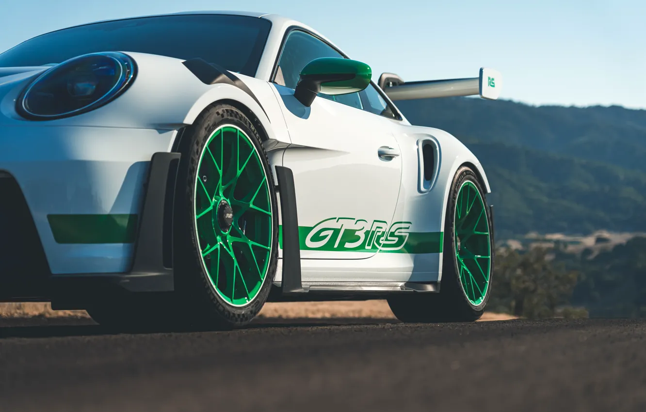 Фото обои supercar, close-up, Porsche 911 GT3 RS, Tribute to Carrera RS