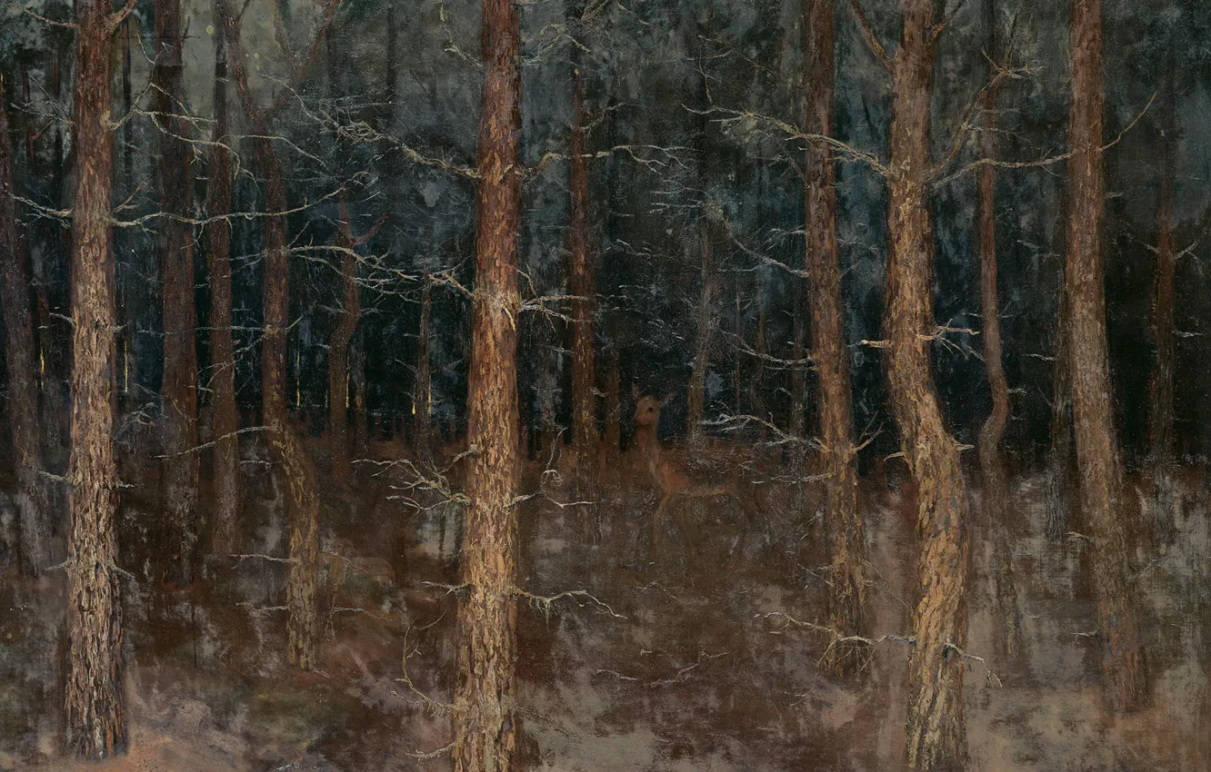 Фото обои масло, картина, холст, 1907, Gustaaf van de Wall Perne, Густаф Фредерик Уолл Перн, Мистические пути
