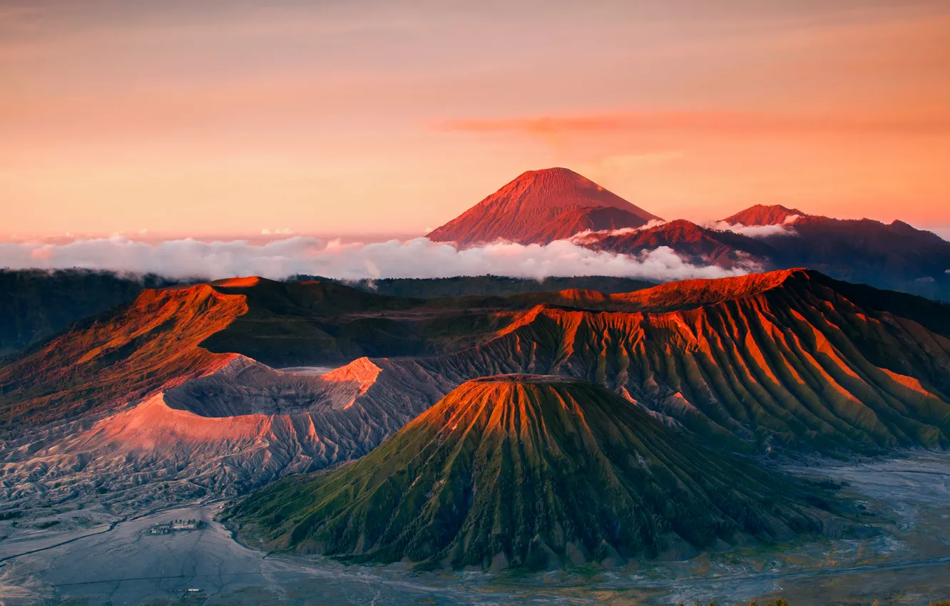 Фото обои горы, вулкан, Бромо, Индонезии, Ява, Тенгер