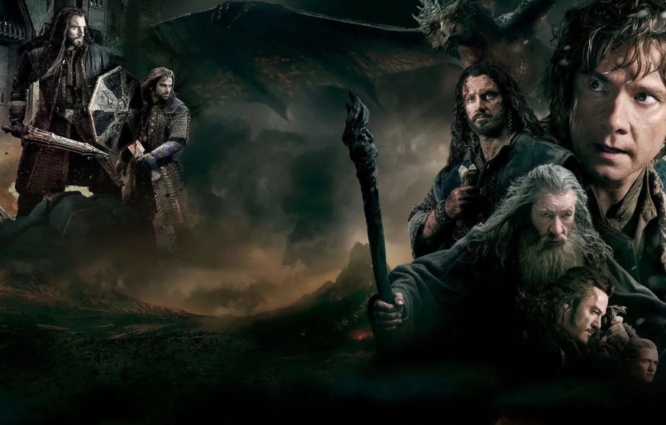 Фото обои cinema, sword, movie, ken, The Lord of the Rings, blade, dragon, Gandalf