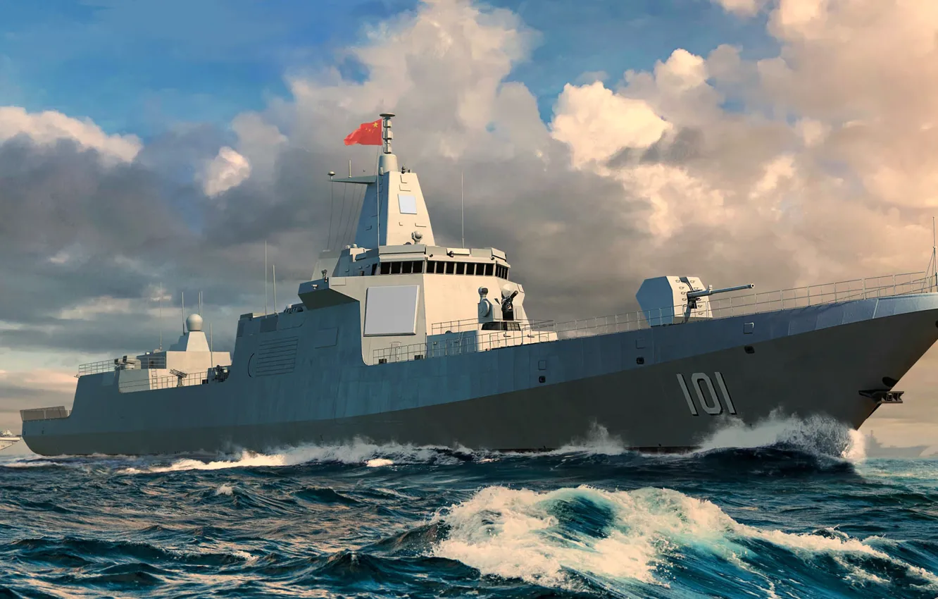 Фото обои эскадренный, миноносец, НОАК, type 055