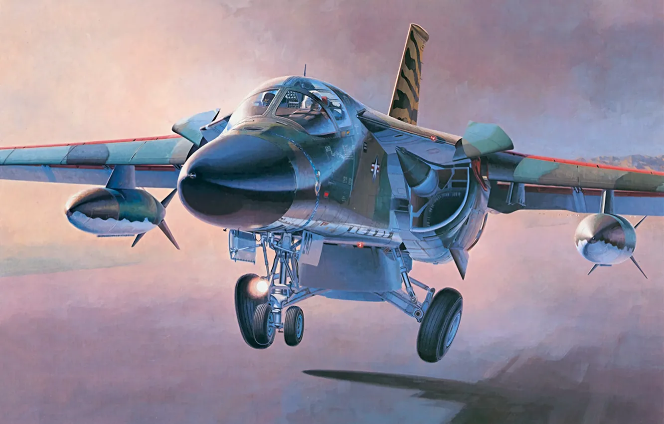 Фото обои war, art, airplane, painting, jet, FB-111A AARDVARK 'S.A.C'