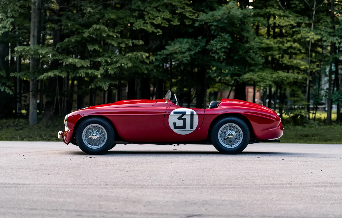 Фото обои Ferrari, 212, 1951, side view, Ferrari 212 Export Barchetta
