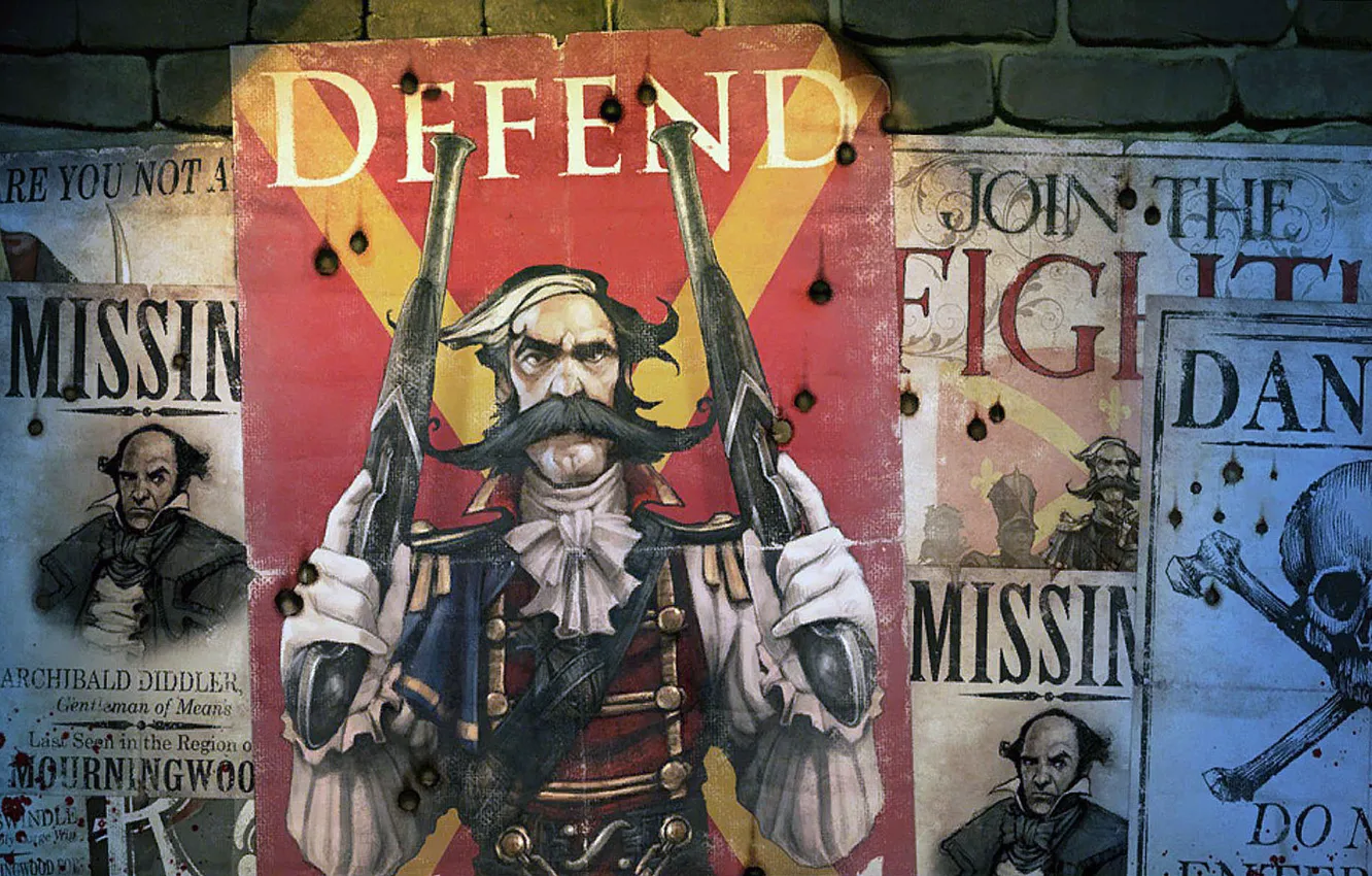 Фото обои игра, рисунок, плакат, Fable III, заставка.