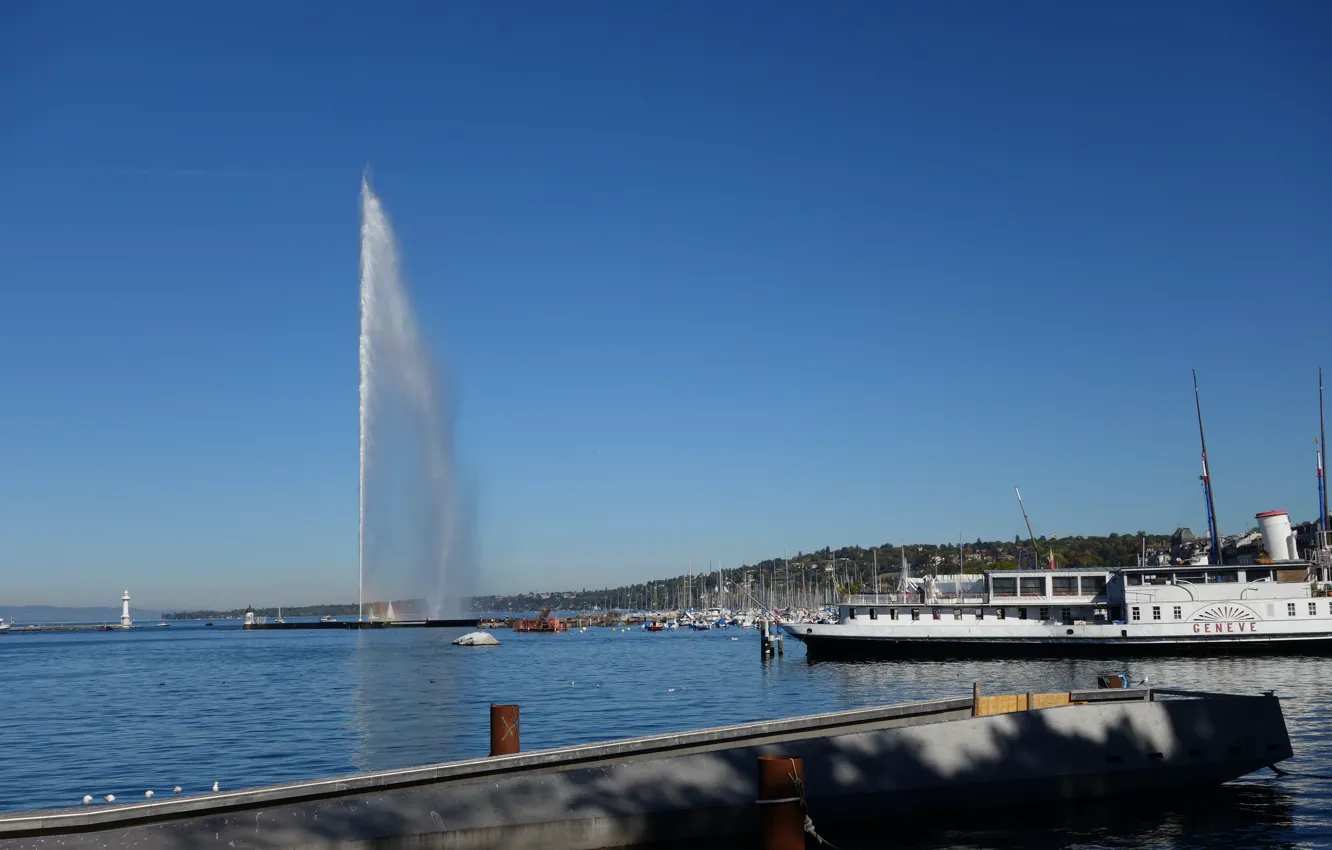 Фото обои Schweiz, Genf, Genfer See, Lac leman