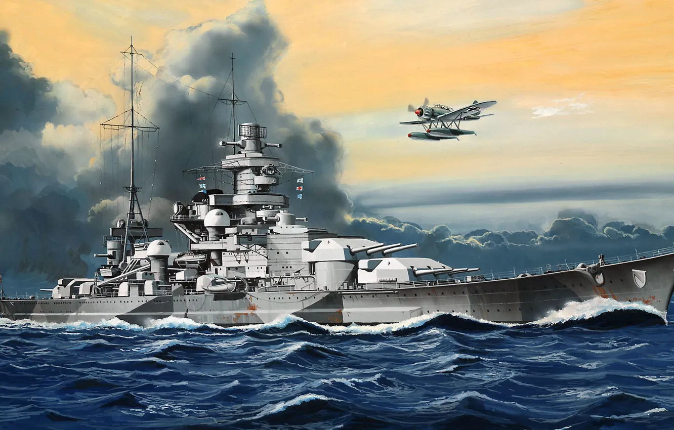 Фото обои Германия, Кригсмарине, Линейный корабль, Линкор "Scharnhorst"