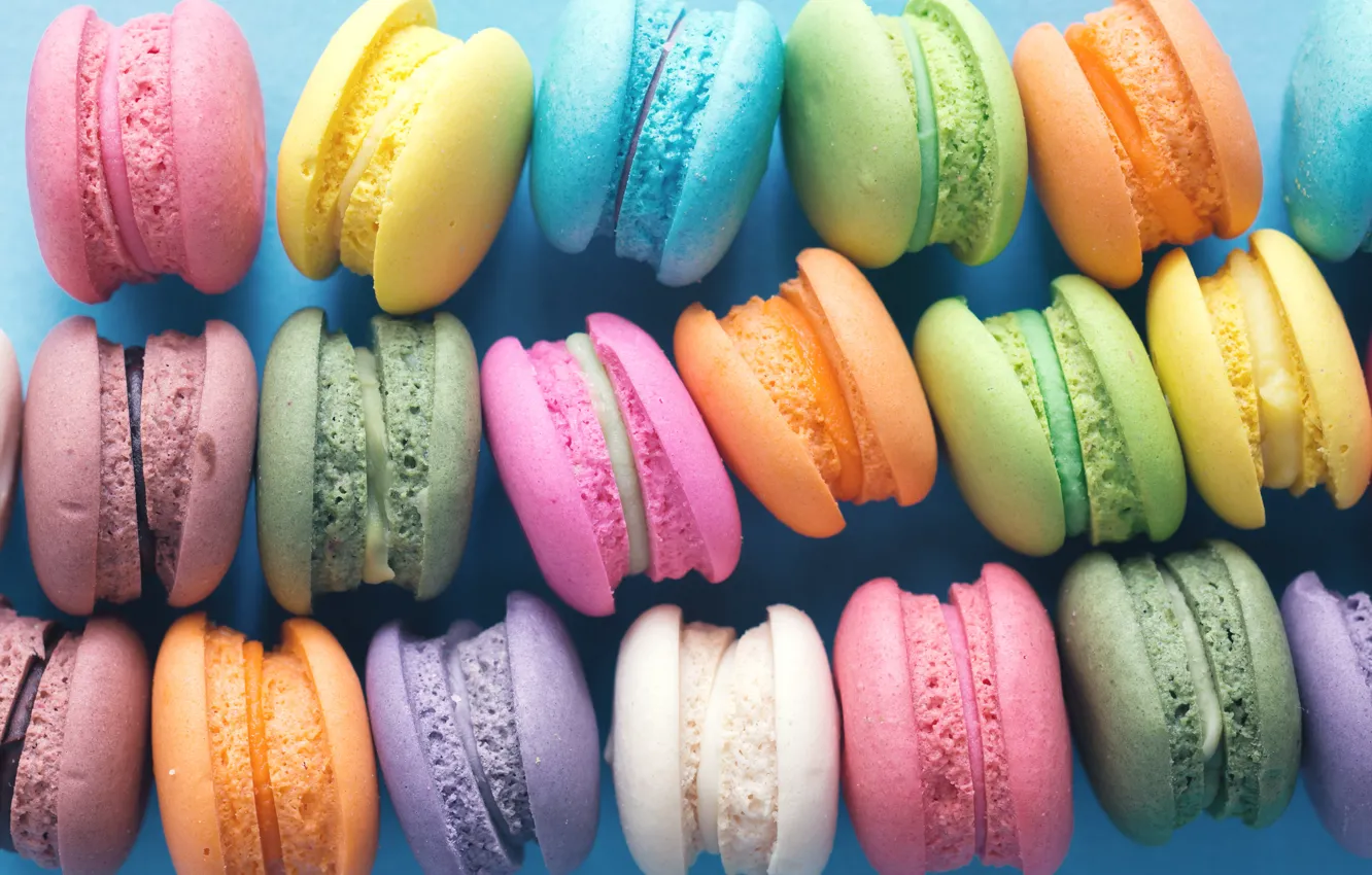 Фото обои colorful, десерт, pink, пирожные, сладкое, sweet, dessert, macaroon