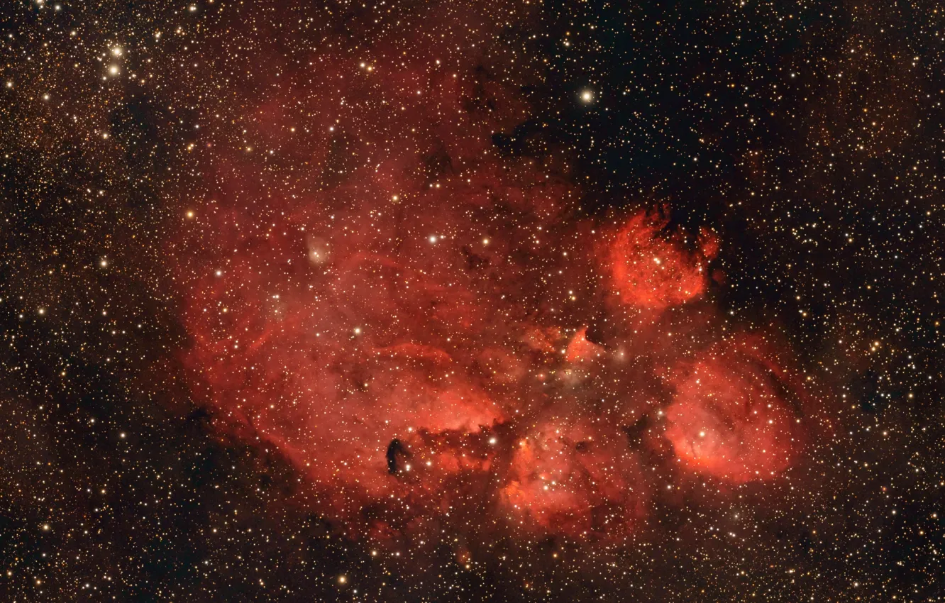 Фото обои туманность, Скорпион, NGC 6334, в созвездии, эмиссионная