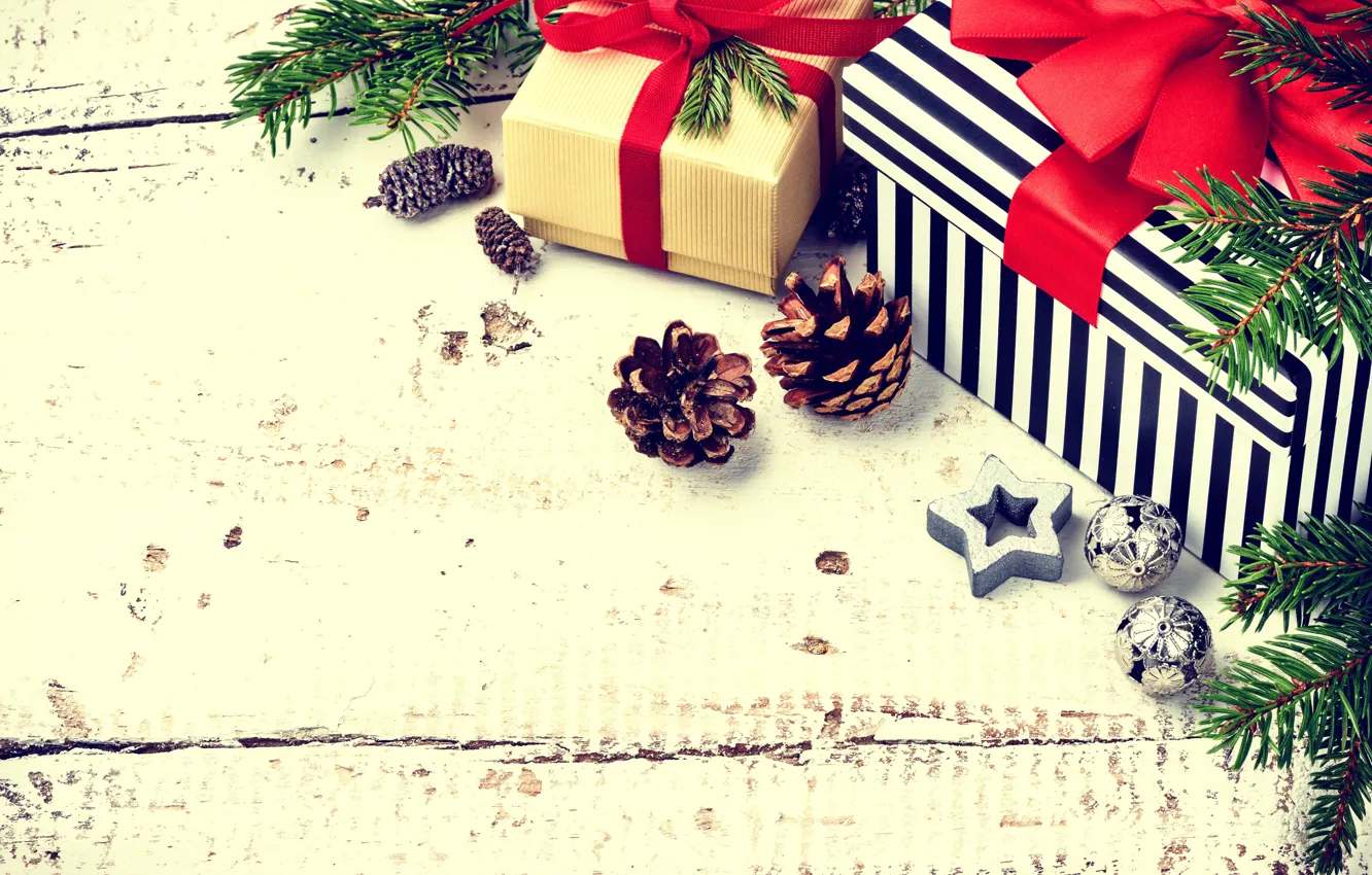 Фото обои украшения, игрушки, Новый Год, Рождество, подарки, happy, Christmas, wood