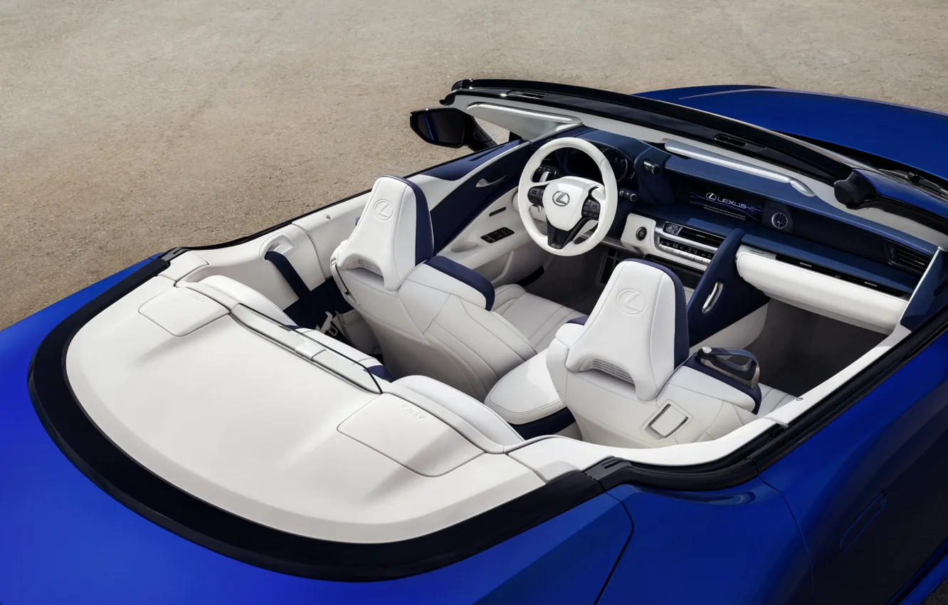 Фото обои Lexus, кабриолет, салон, 2021, LC 500 Convertible