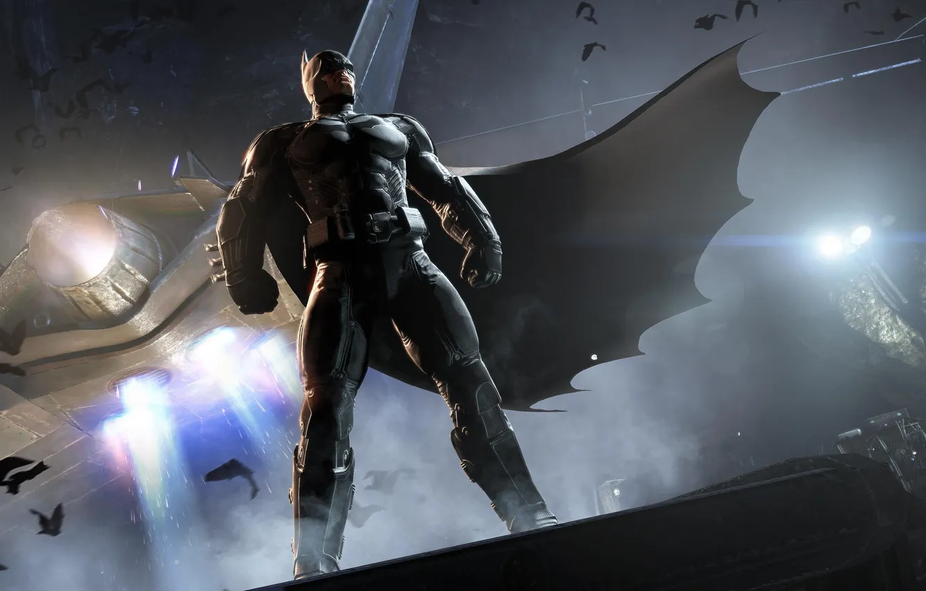 Фото обои плащ, Batman, DC Comics, Warner Bros. Games Montreal, Batman: Arkham Origins