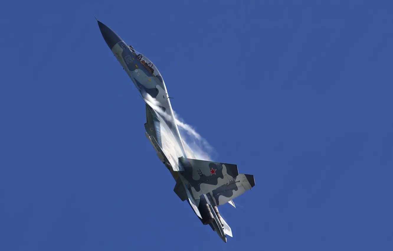 Фото обои Небо, Полёт, ВВС, Су-30, Сухой, РОССИИ