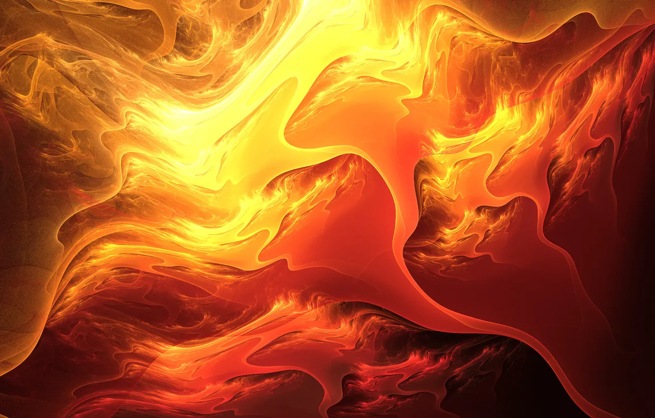Фото обои линии, абстракция, лава, огненные цвета