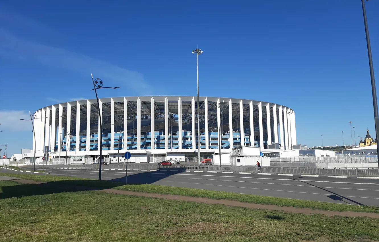 Фото обои city, stadium, football, russia, нижнийновгород
