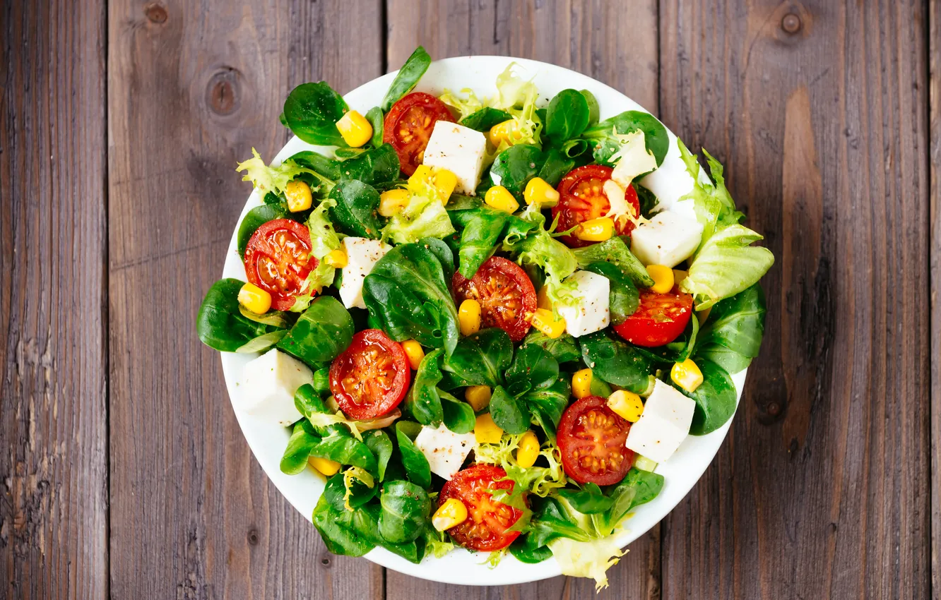 Фото обои зелень, салат, herbs, salad, диетический салат, diet salad