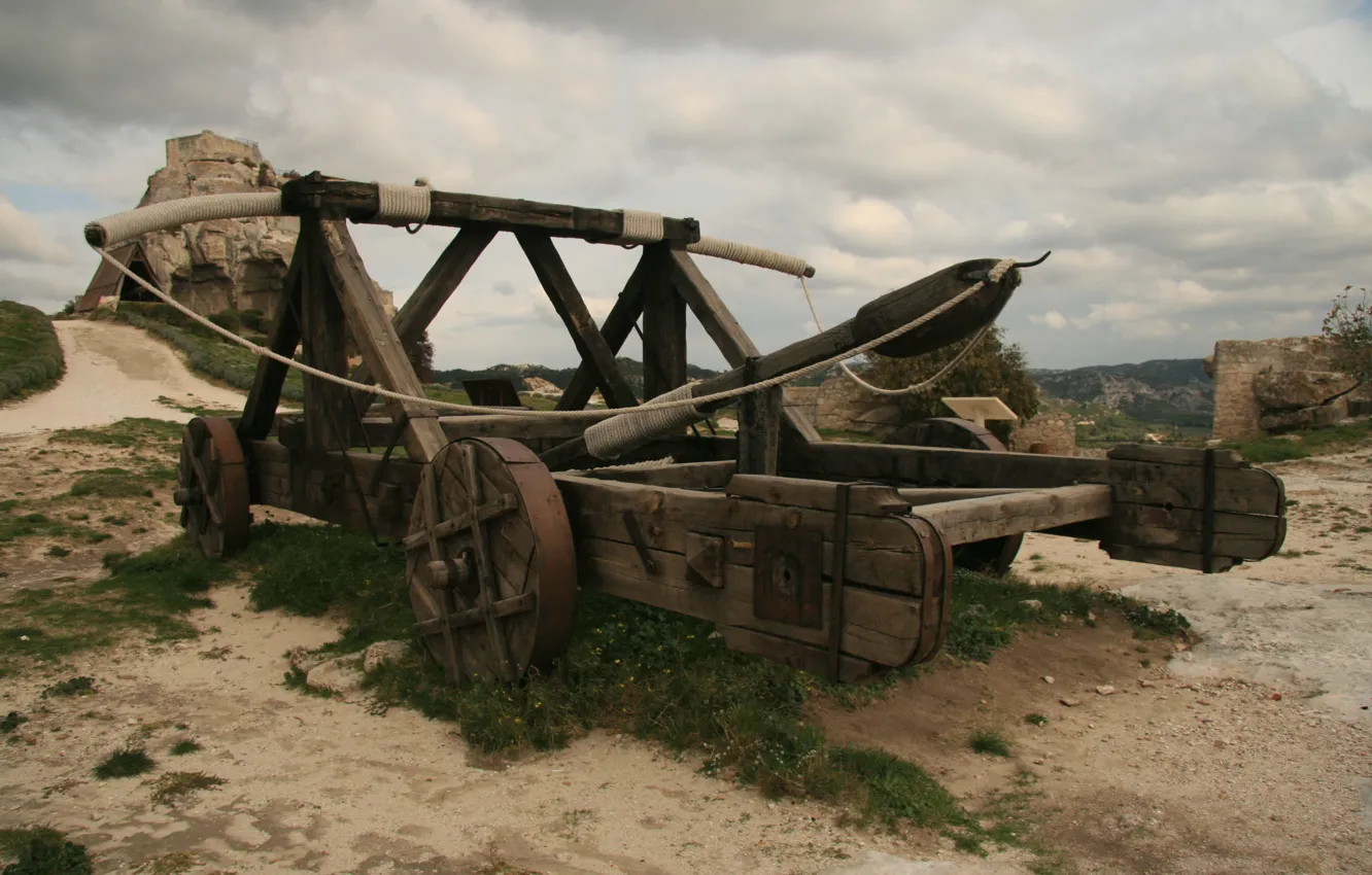 Фото обои машина, оружие, катапульта, catapulta, «tormentum», метательная