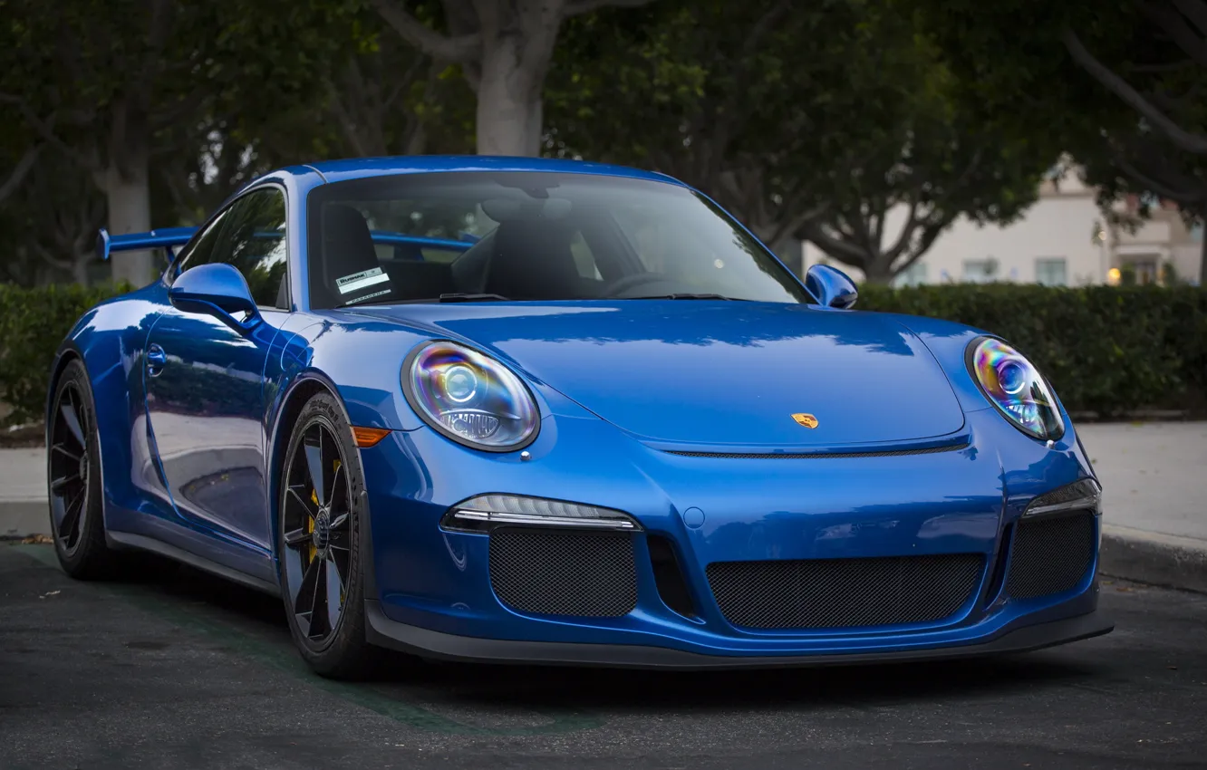Фото обои 911, Porsche, blue, GT3, 2013