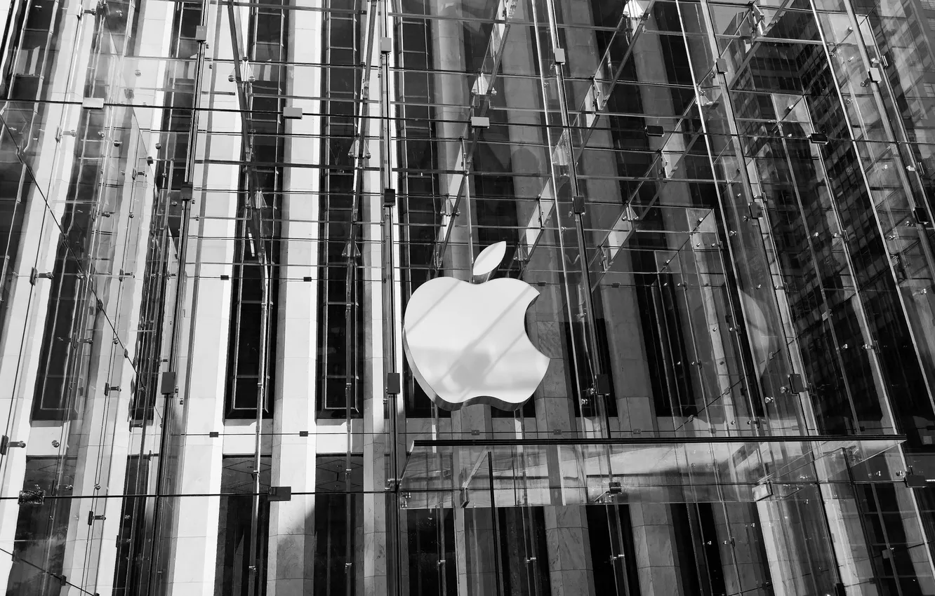 Фото обои здание, яблоко, нью-йорк, new-york, nyc, apple store