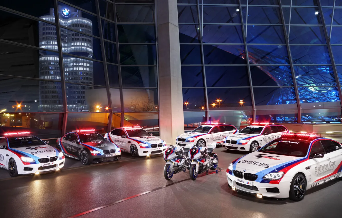 Фото обои BMW, Light, Glow, Gran Coupe, White, Tuning, Sedan, Safety Car