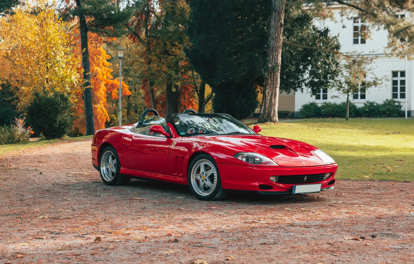 Фото обои Ferrari, red, 550, Ferrari 550 Barchetta Pininfarina