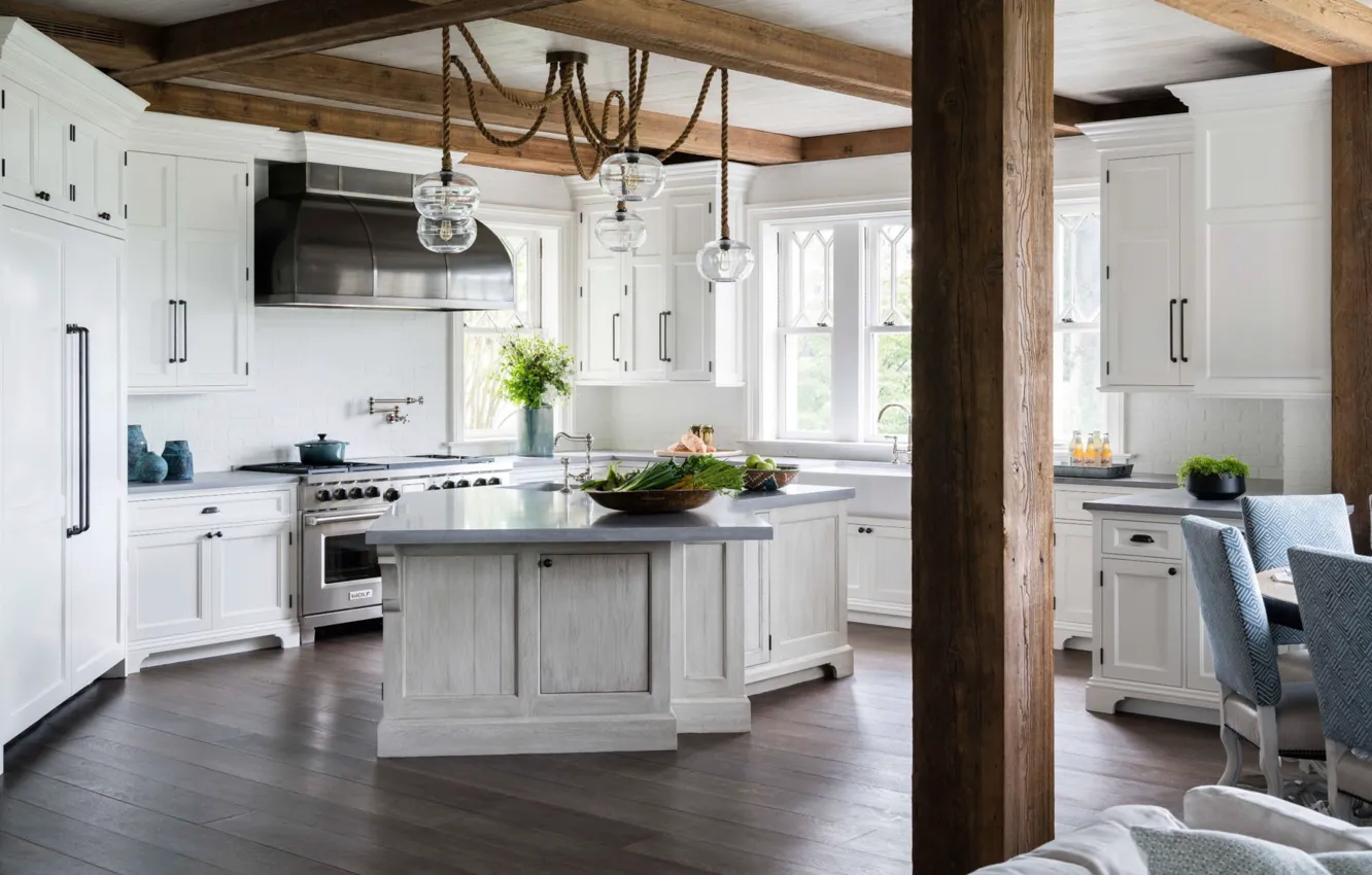 Фото обои интерьер, кухня, столовая, Kitchen classical revival