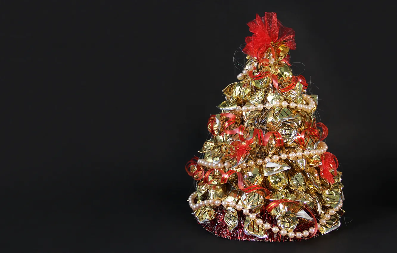 Фото обои елка, рождество, конфеты