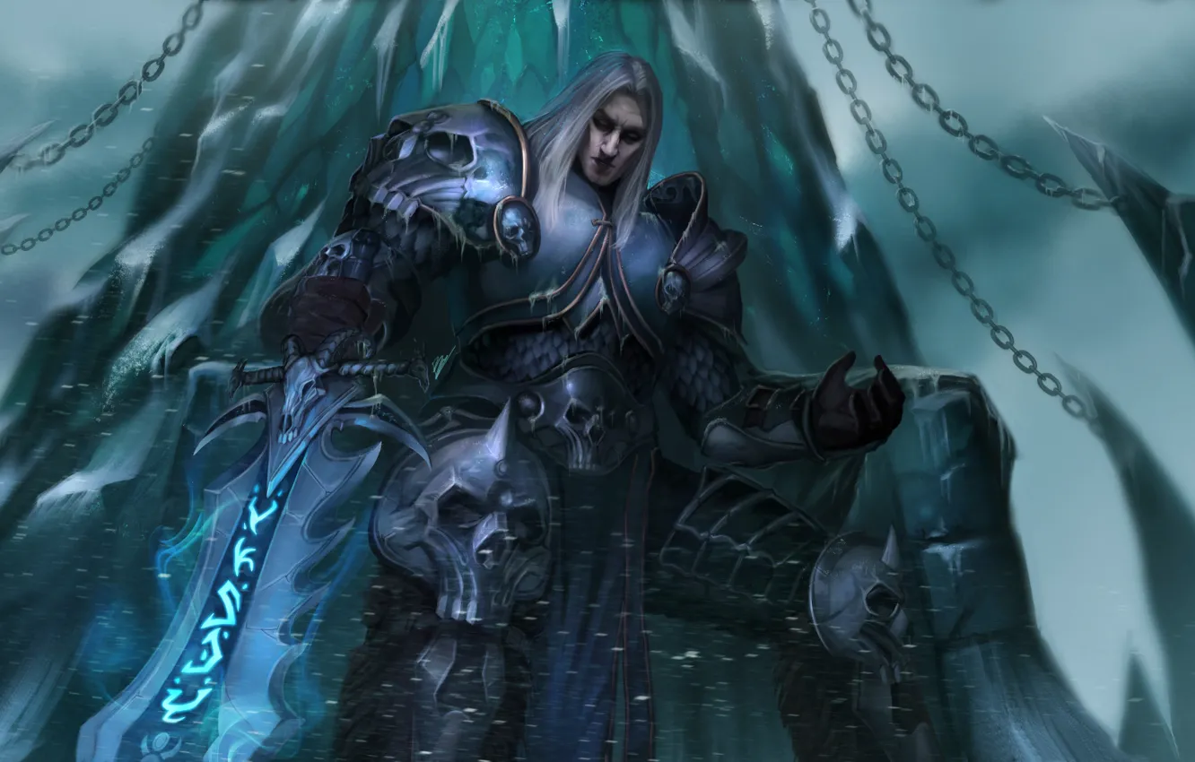 Фото обои World of Warcraft, Warcraft, wow, arthas, Arthas Menethil, frozen throne