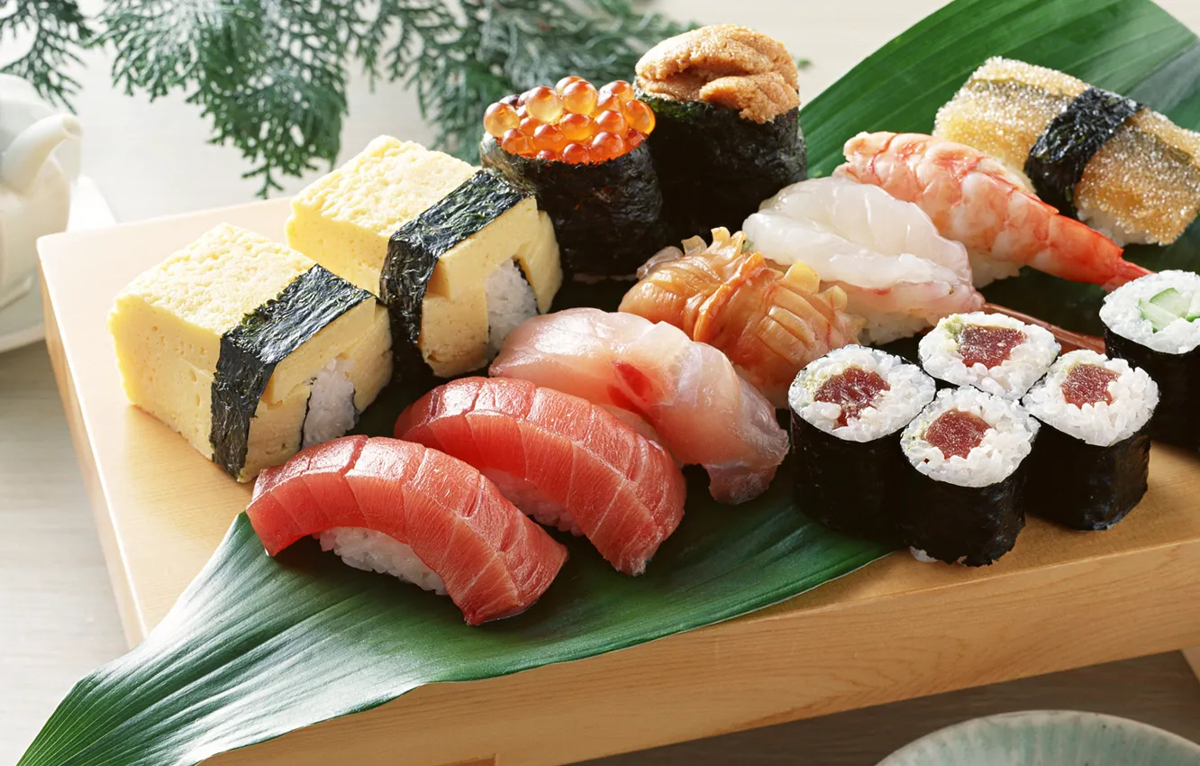 Фото обои еда, суши, роллы