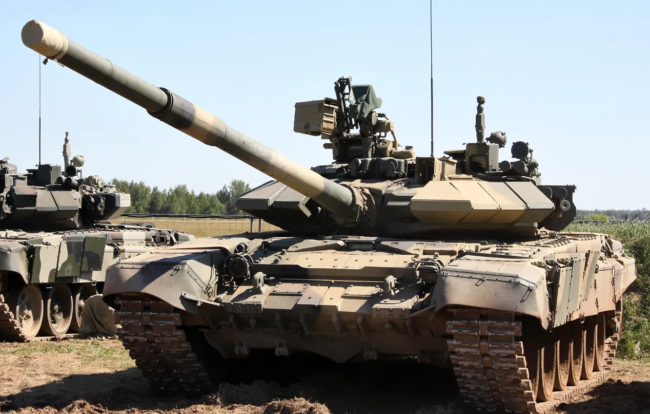 Фото обои Танк, Т-90, Основной боевой танк России