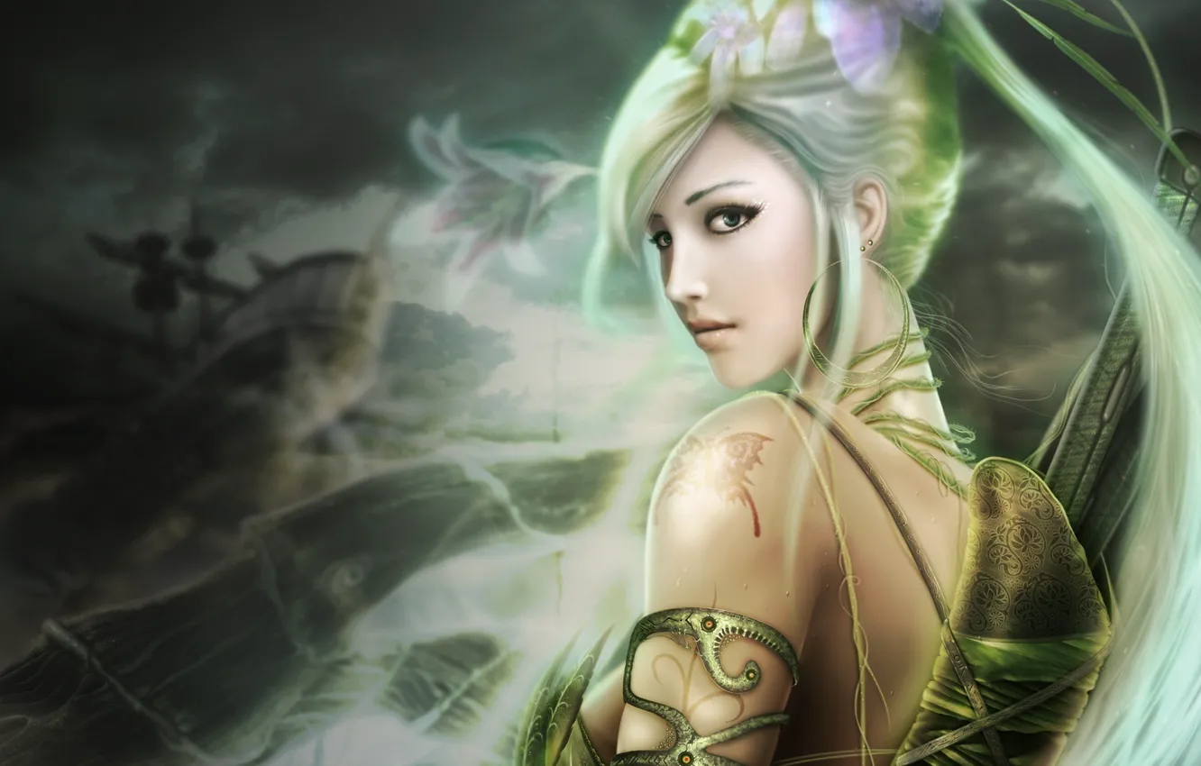 Фото обои девушка, воин, арт, girl, beautiful