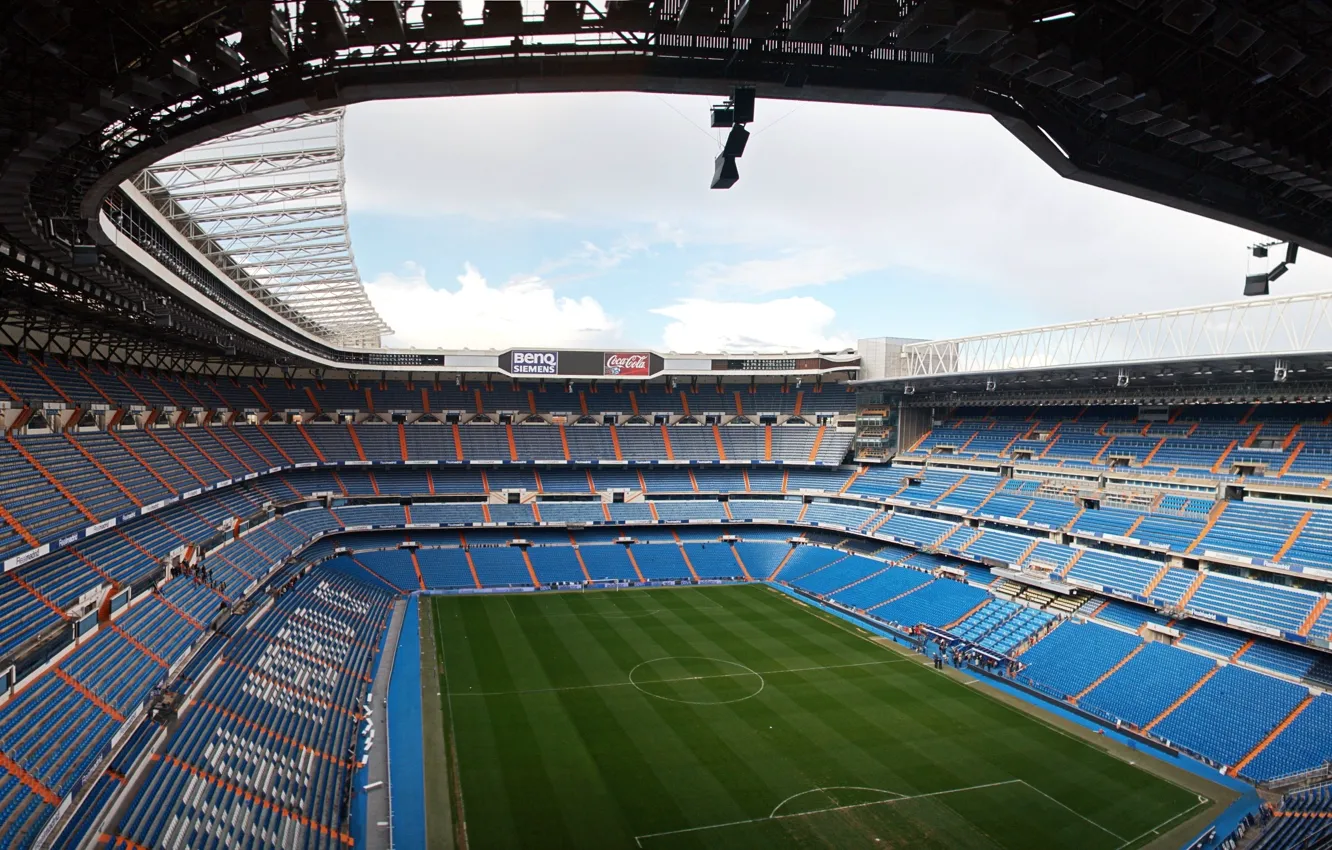 Фото обои стадион, Football, Real madrid, Santiago Bernabeu, stadion