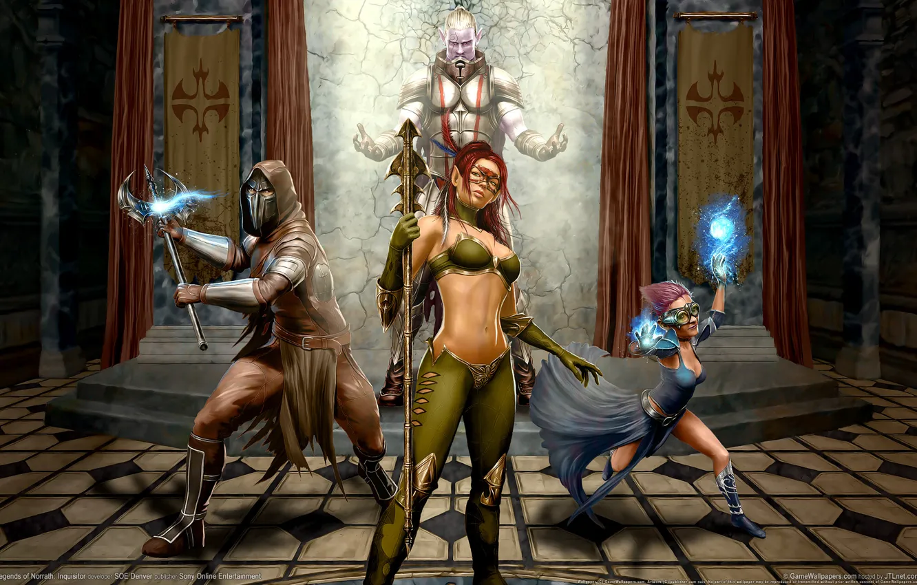 Фото обои оружие, магия, Legends of Norrath:Inquistor, воинов