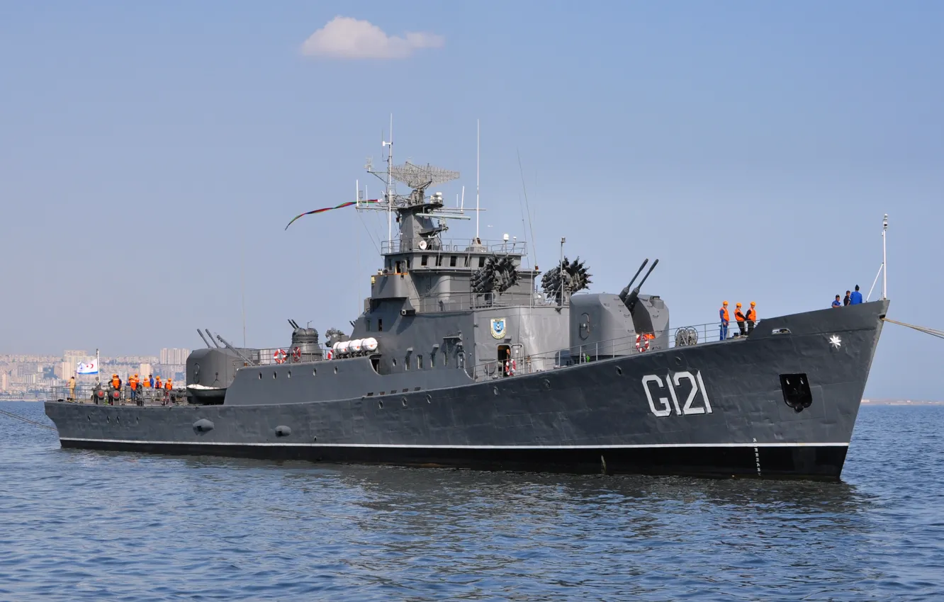 Фото обои корабль, Азербайджан, ВМС, сторожевой, проект 159-А, G121