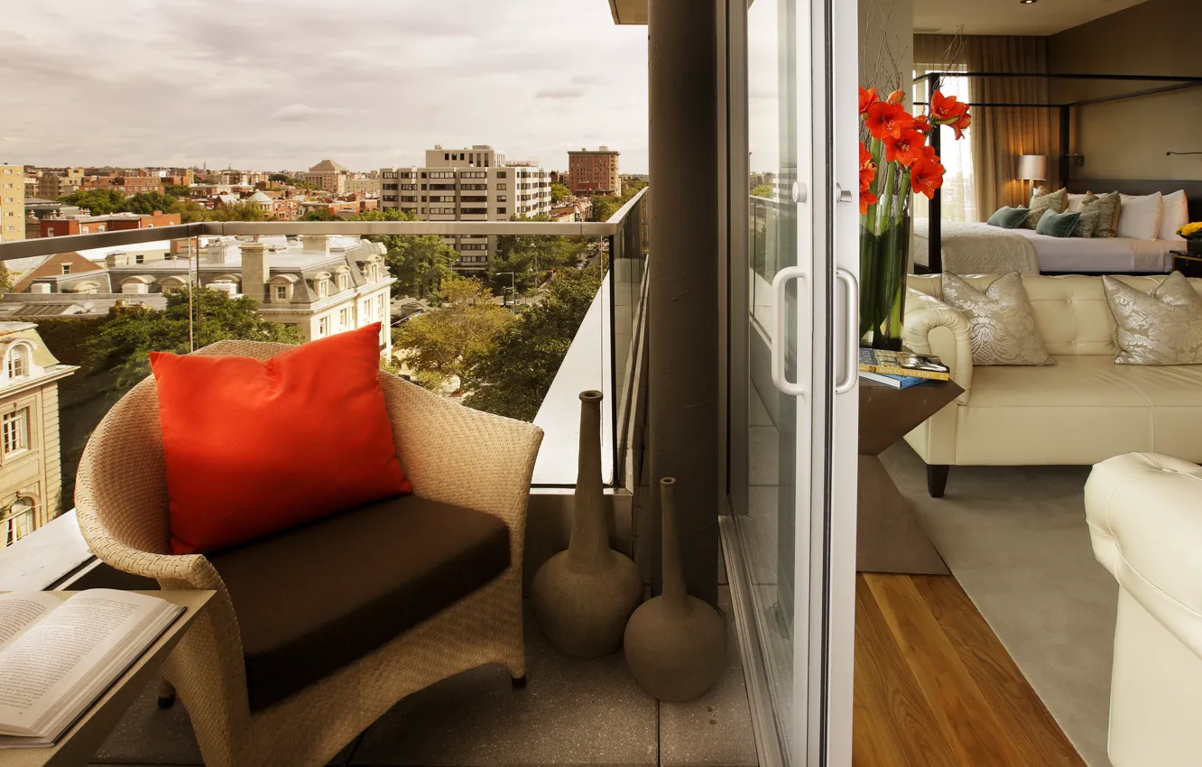 Фото обои дизайн, город, стиль, интерьер, балкон, жилая комната, городская квартира