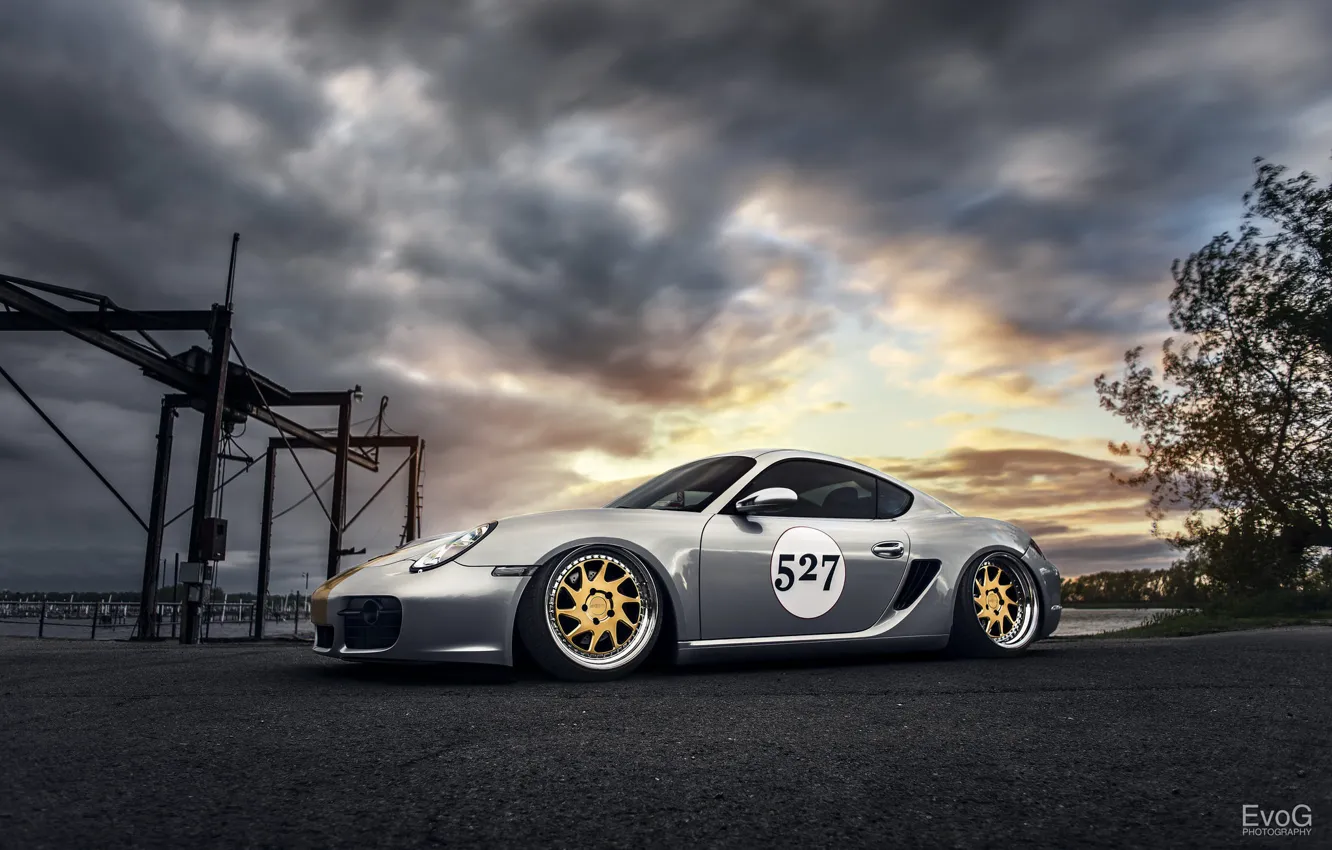 Фото обои car, tuning, Porsche Cayman, evog