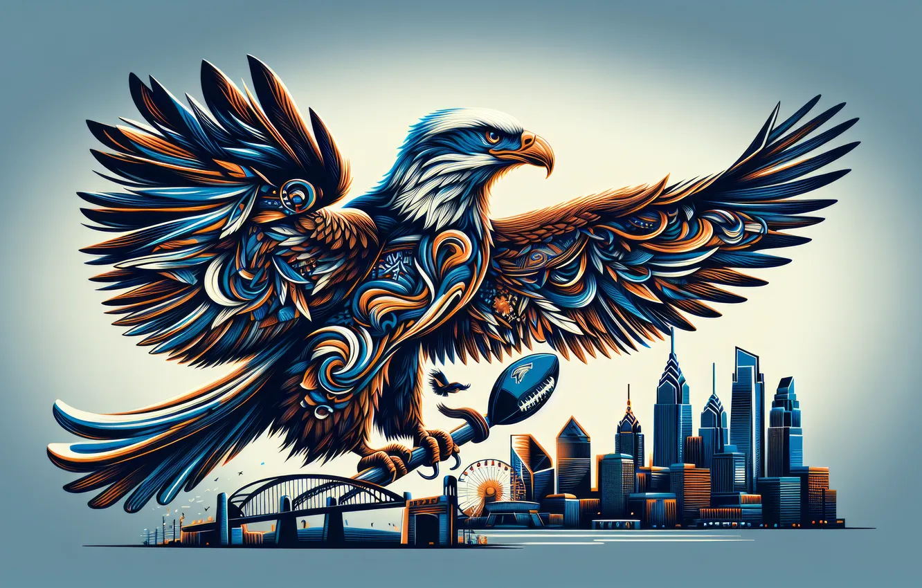 Фото обои Logo, Team, Sport, NFL, Philadelphia, Emblem, Eagles, Symbol
