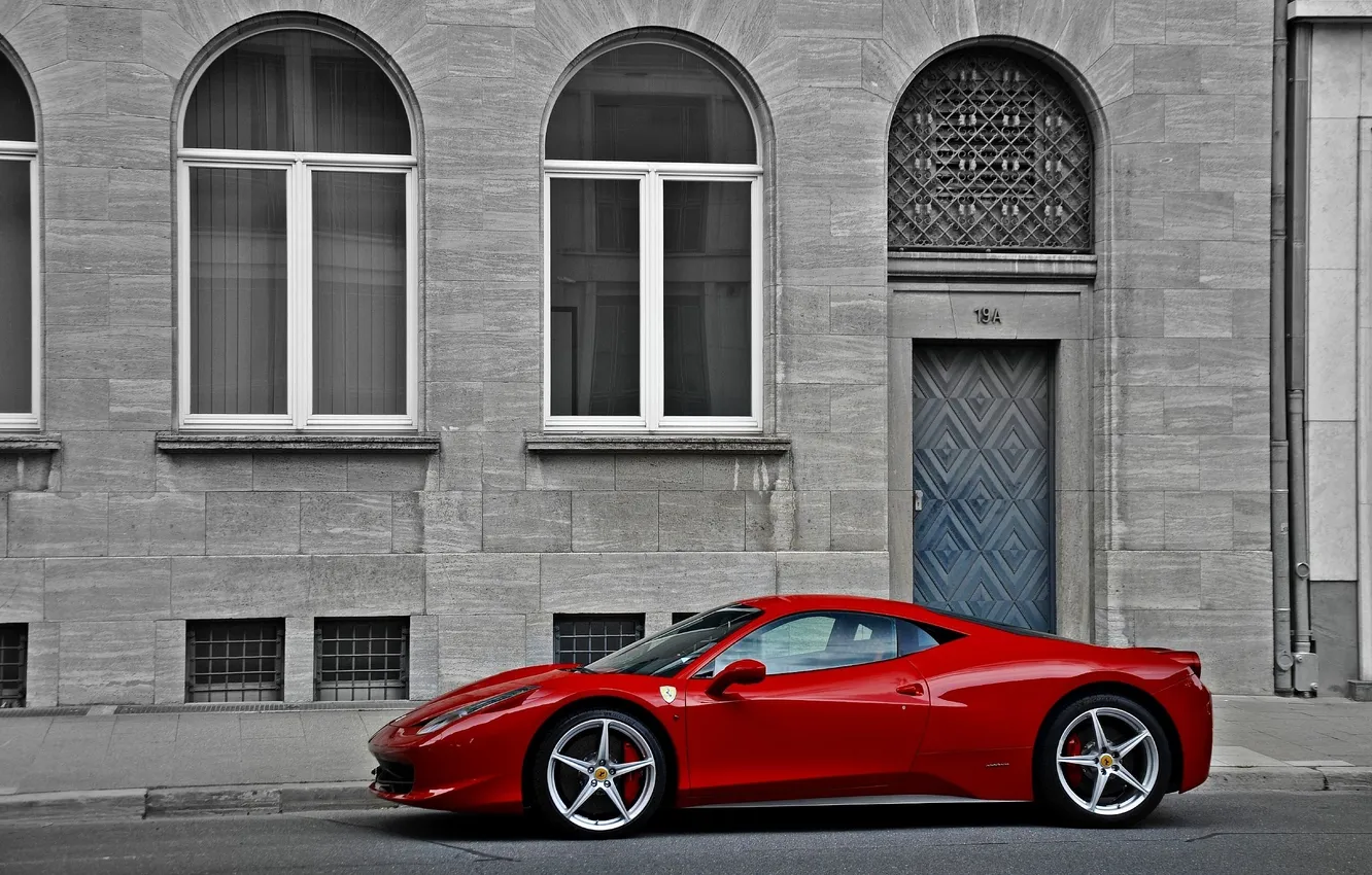 Фото обои окна, феррари, ferrari 458 italia