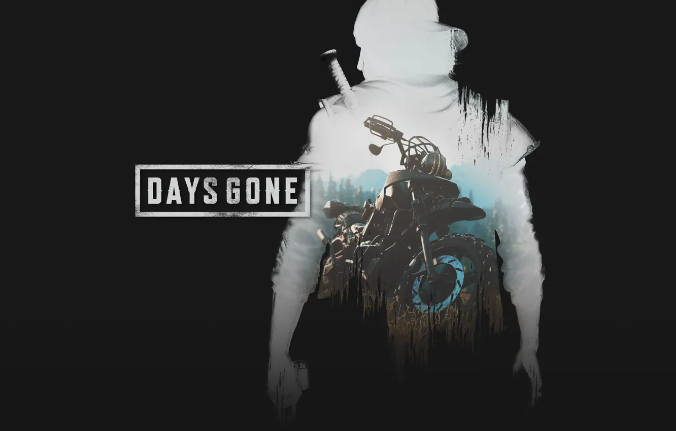 Фото обои Gone, biker, PS4, Days, Zombies, Days Gone, Appocalipse